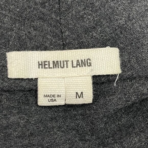 Helmut Lang Women's Black 100% Wool Wrap Long Sleeve Blouse Size Medium - Picture 5 of 10